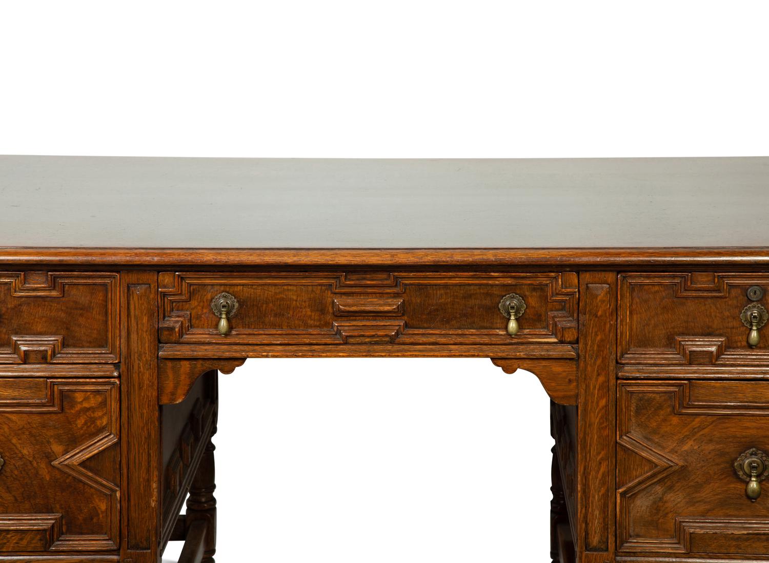 A Charles II Style Oak Desk
