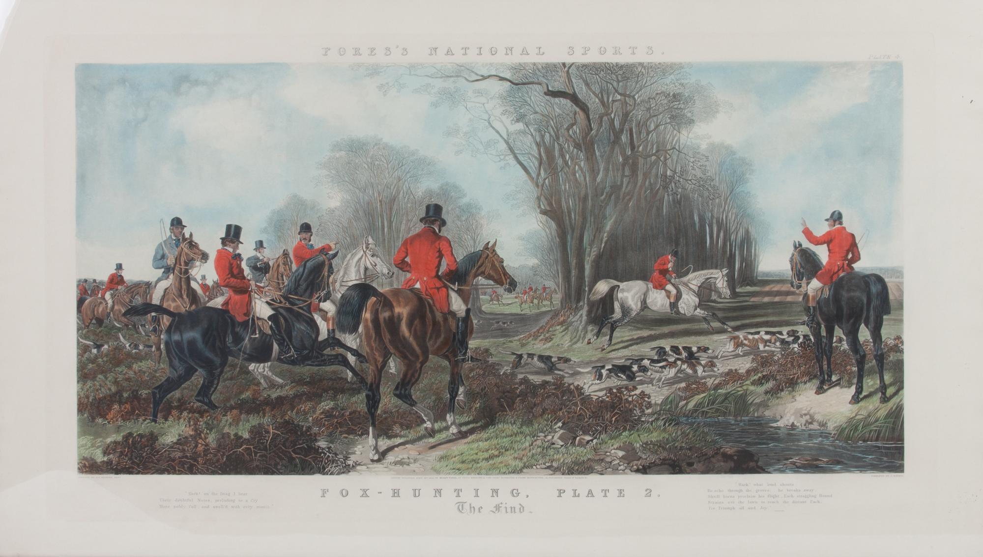 After John Frederick Herring, Sr., (British, 1895-1965), The Run, The Find, and The Kill (three works from Fore's National Sports)