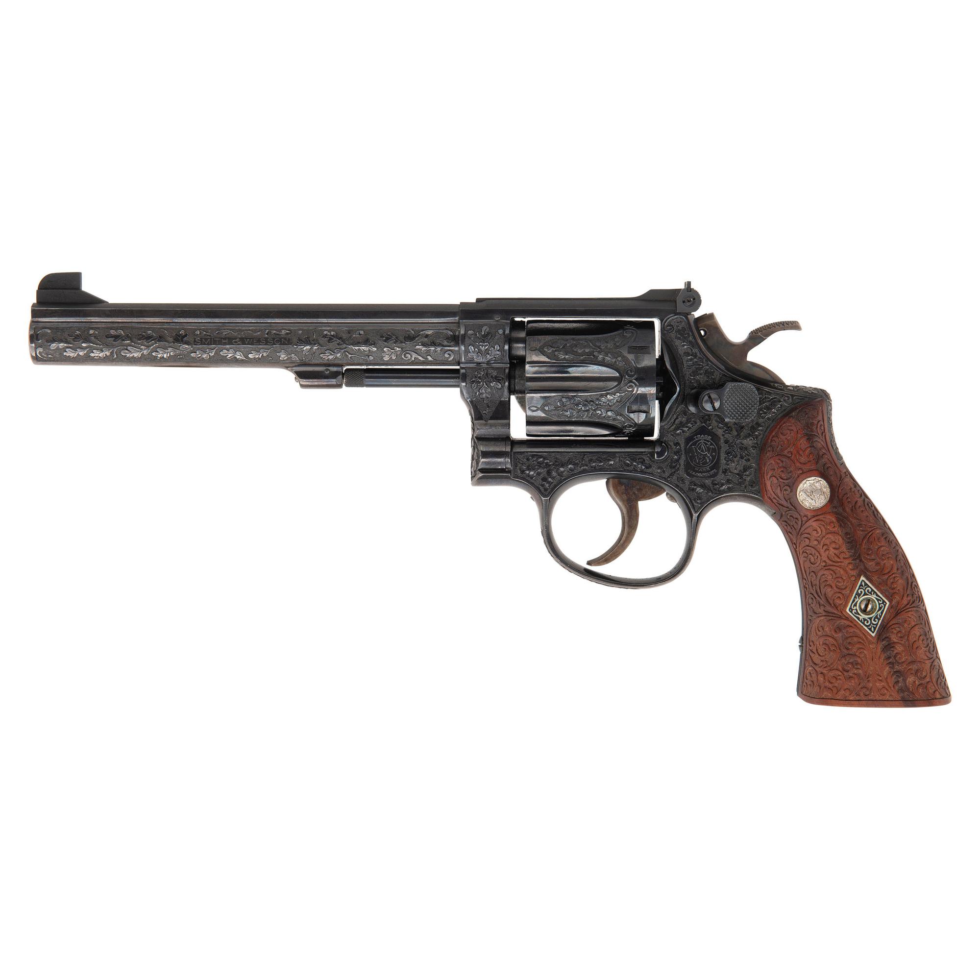 *Smith & Wesson K-38 Combat Masterpiece with German Style Deep Relief Engraving