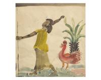 Girl with Rooster (Florida), c. 1946-1947