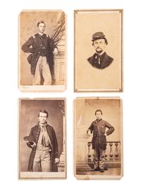 [CIVIL WAR]. A group of 26 CDVs, including portraits featuring soldiers from the 7th Ohio Volunteer Infantry Regiment.