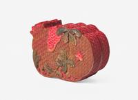 A Chinese Polychromed Cinnabar Lacquer 'Pomegranates' Covered Box