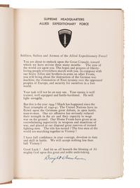 EISENHOWER, Dwight D. (1890-1969). Crusade in Europe . Garden City, NY: Doubleday & Company, 1948.