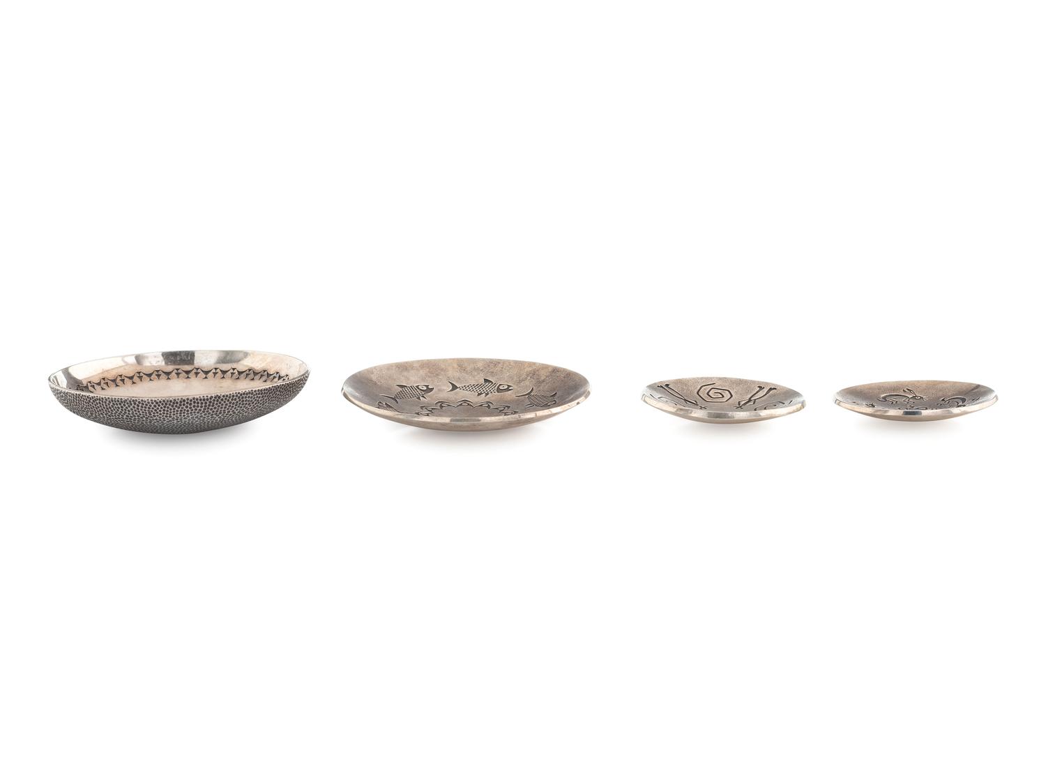 Peshlakai Family Miniature Silver Dishes