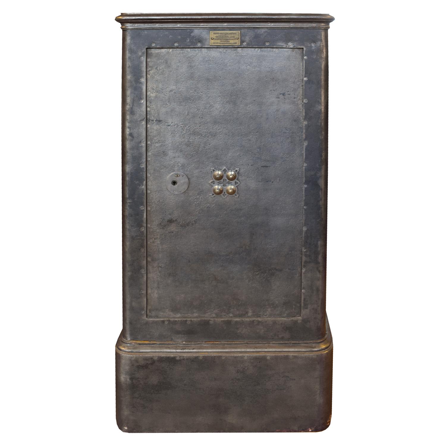 A Verstaen Cast Iron Safe 23.5" W x 22" D x 47.25" H — France, Circa 1900