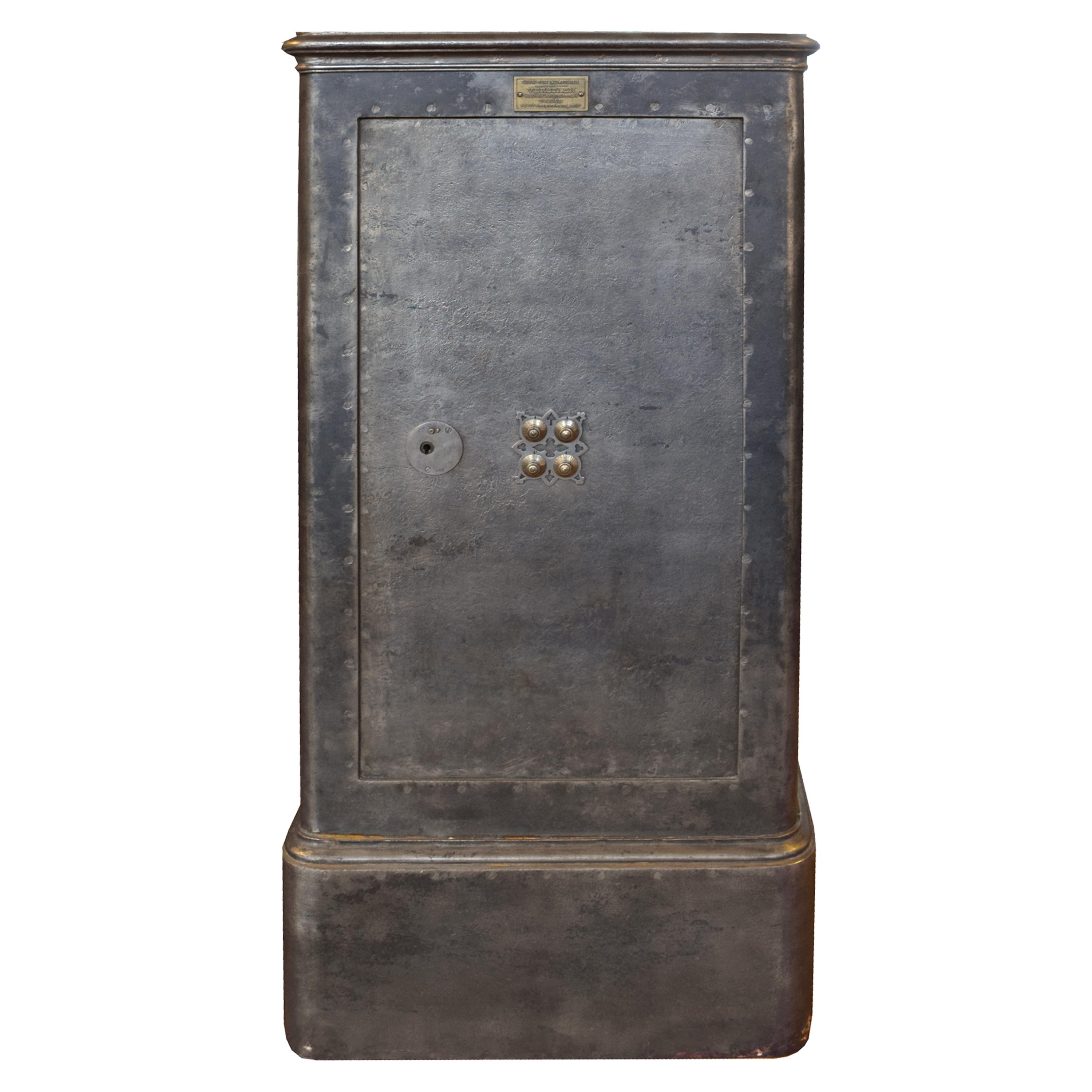 A Verstaen Cast Iron Safe 23.5" W x 22" D x 47.25" H — France, Circa 1900