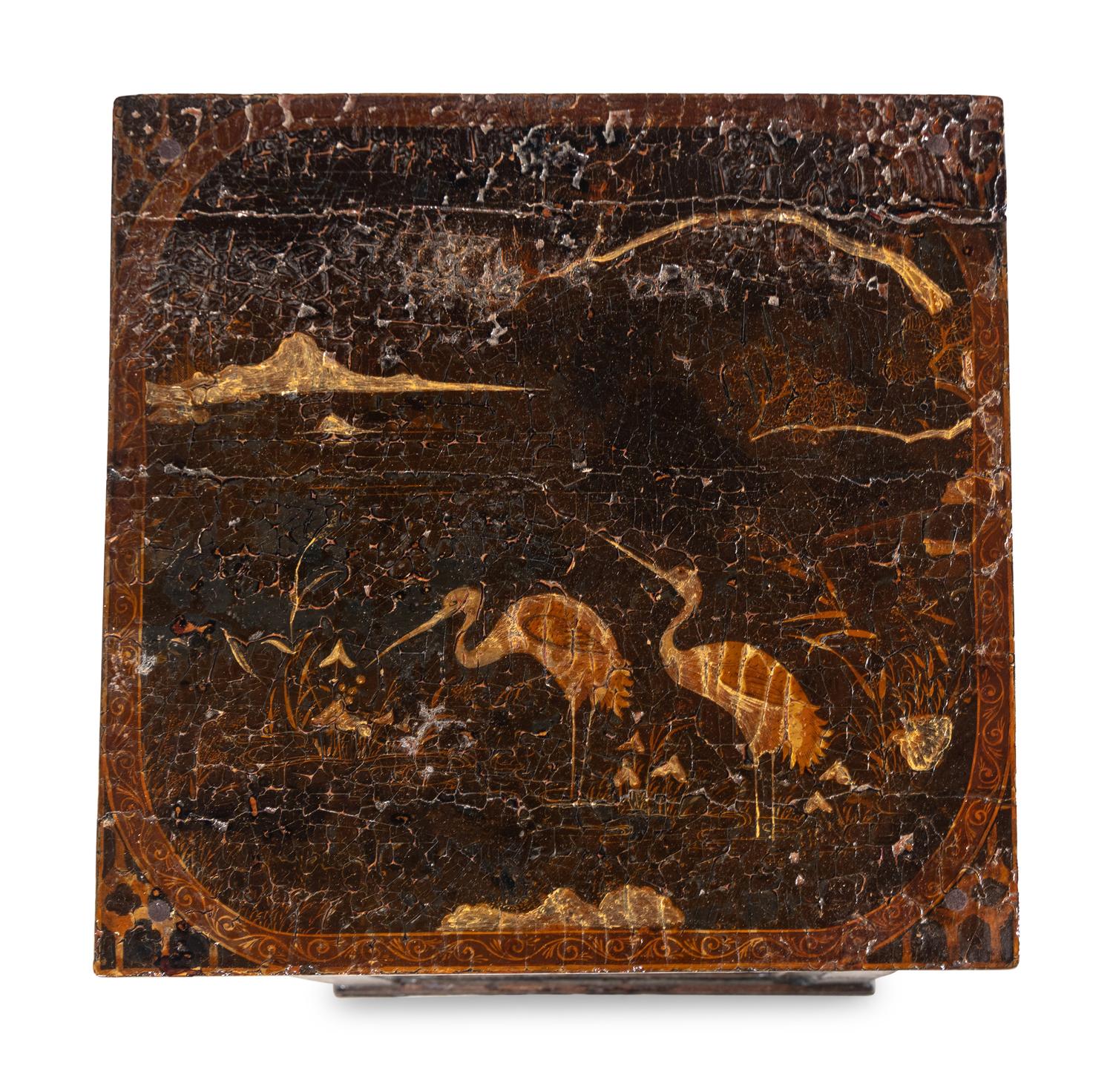 A Pair of Chinese Export Lacquer End Tables