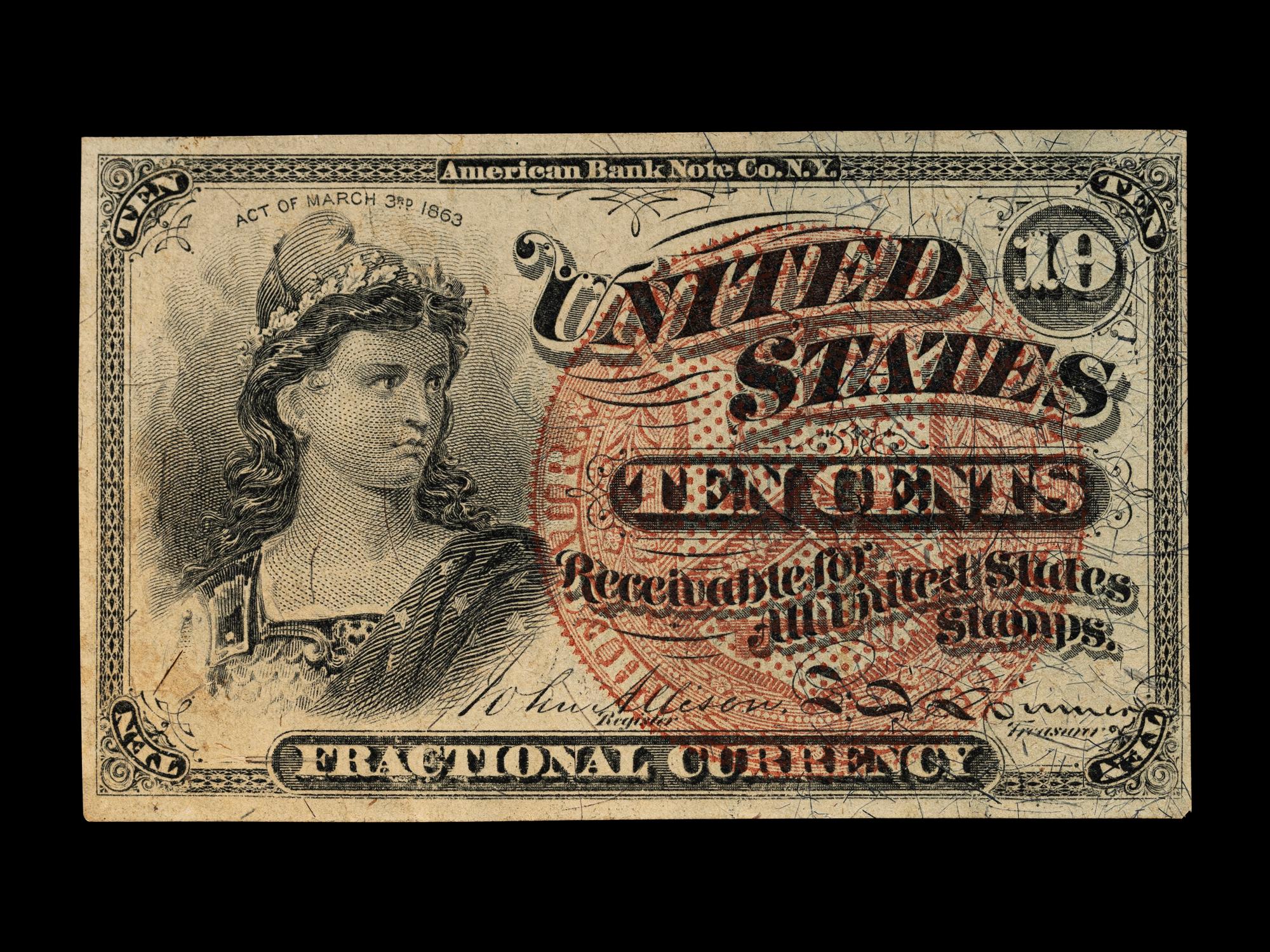 A Fourth Issue Fractional Currency 10c Note