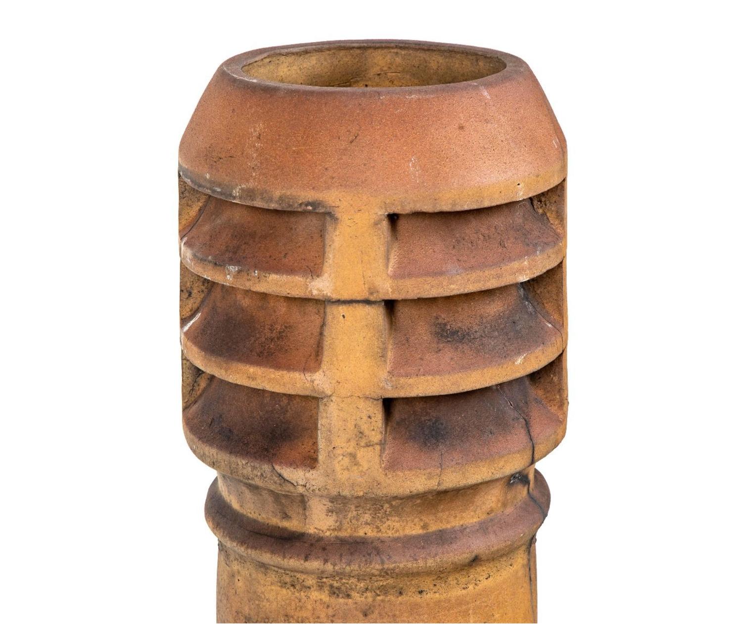 A Buff-Colored Terra Cotta Chimney Pot