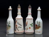 Four Milk Glass Barber Bottles