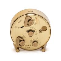CARTIER, GILT-METAL TRAVEL ALARM CLOCK