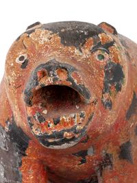 A Carved and Polychrome-Painted Folk Art Bear