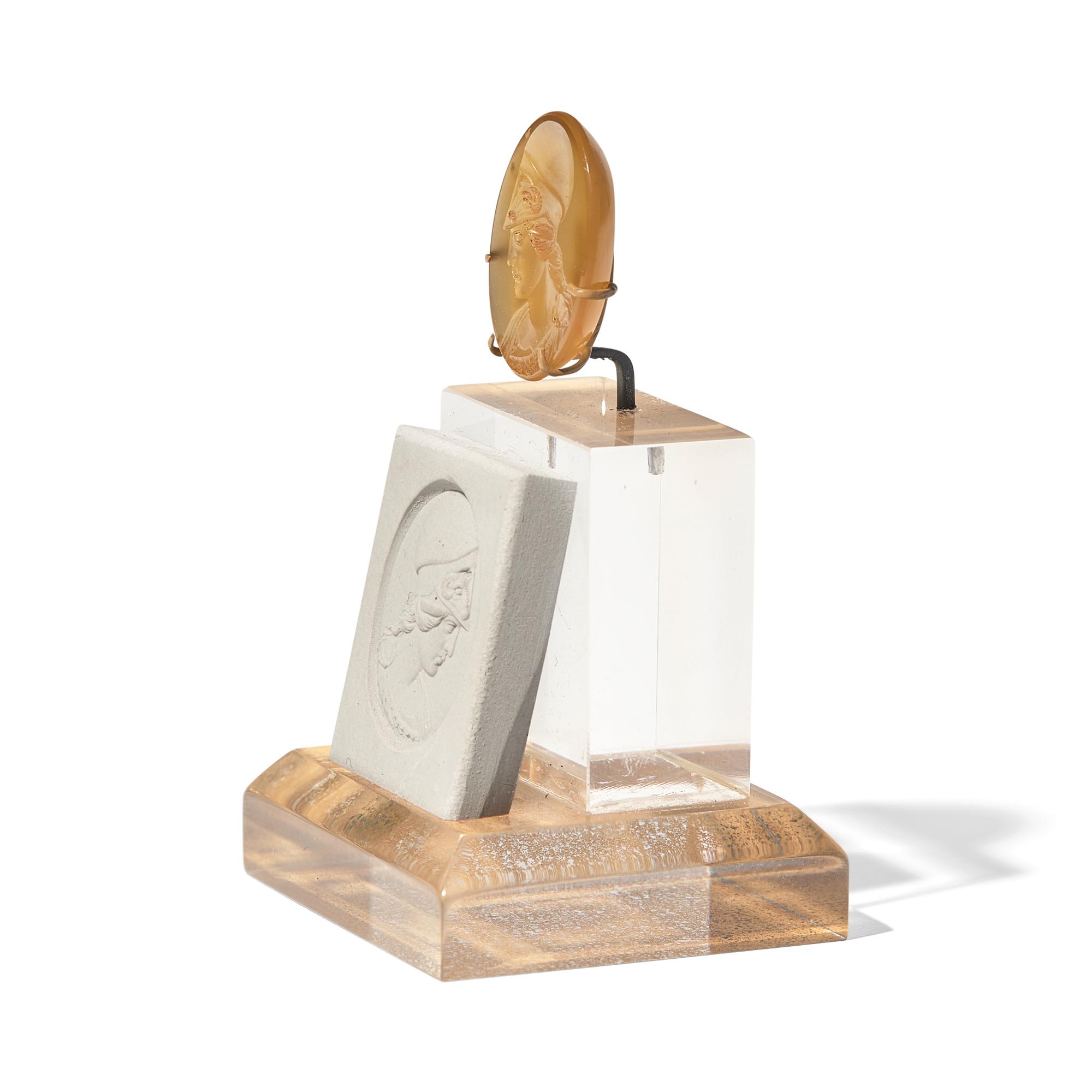 A Neoclassical Agate Intaglio with Athena Promachos