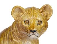 An Italian Glazed Ceramic Model of a Lion Cub — 20TH CENTURY