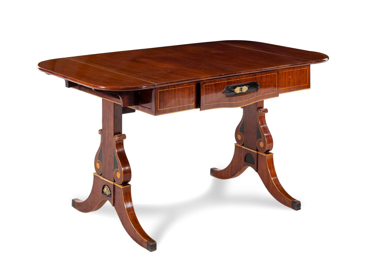 A Continental Mahogany Sofa Table