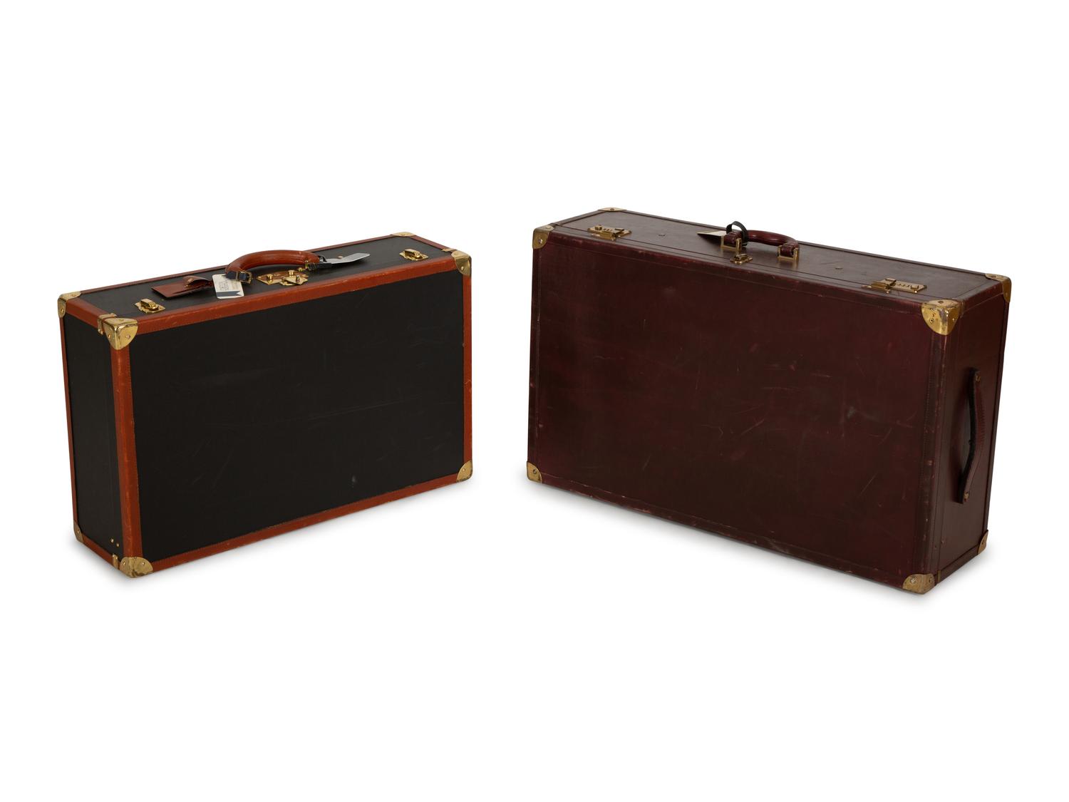 Two Bottega Veneta Suitcases and a Gucci Leather Garment Bag