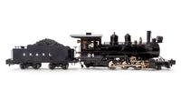 A Roundhouse Painted Metal G-Gauge S.R & R.L 2-6-2 Locomotive and Tender