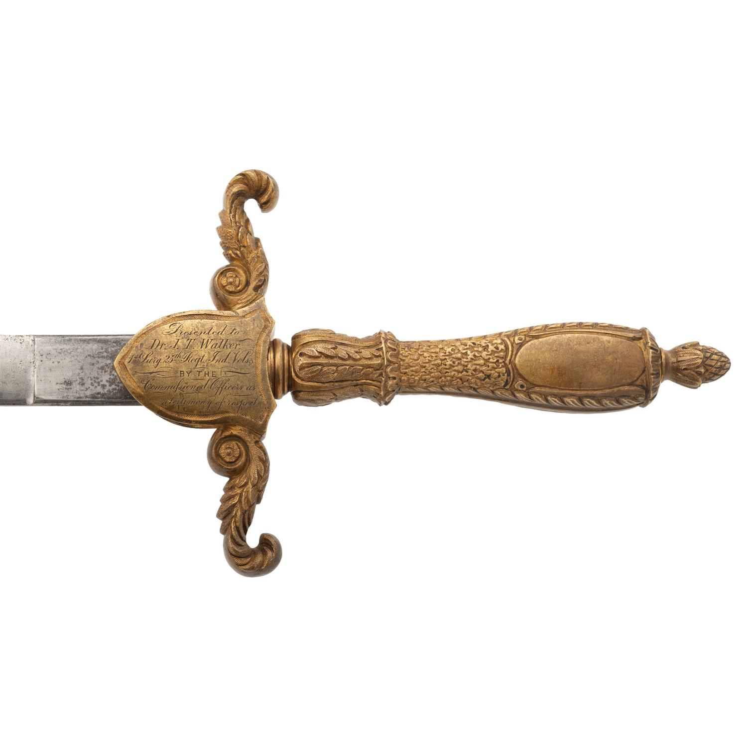 Presentation U.S. Model 1840 Medical Staff Sword of Major John T. Walker - 25th Indiana Infantry, with Fleam Set