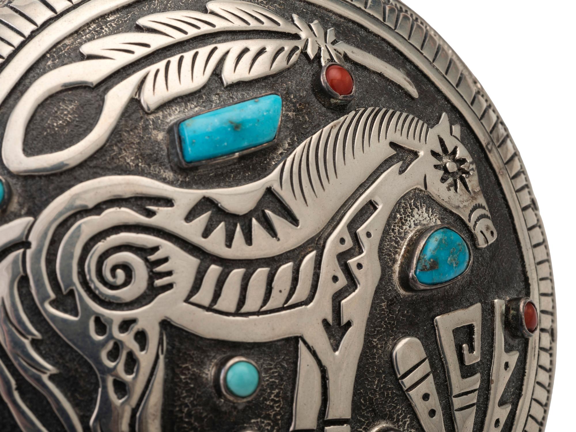 Silver Seed Jars, with Coral and Turquoise