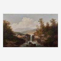 William Charles Anthony Frerichs (American, 1829 - 1905) Couple by a Waterfall