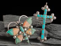 Zuni Inlay Pin and Pendant