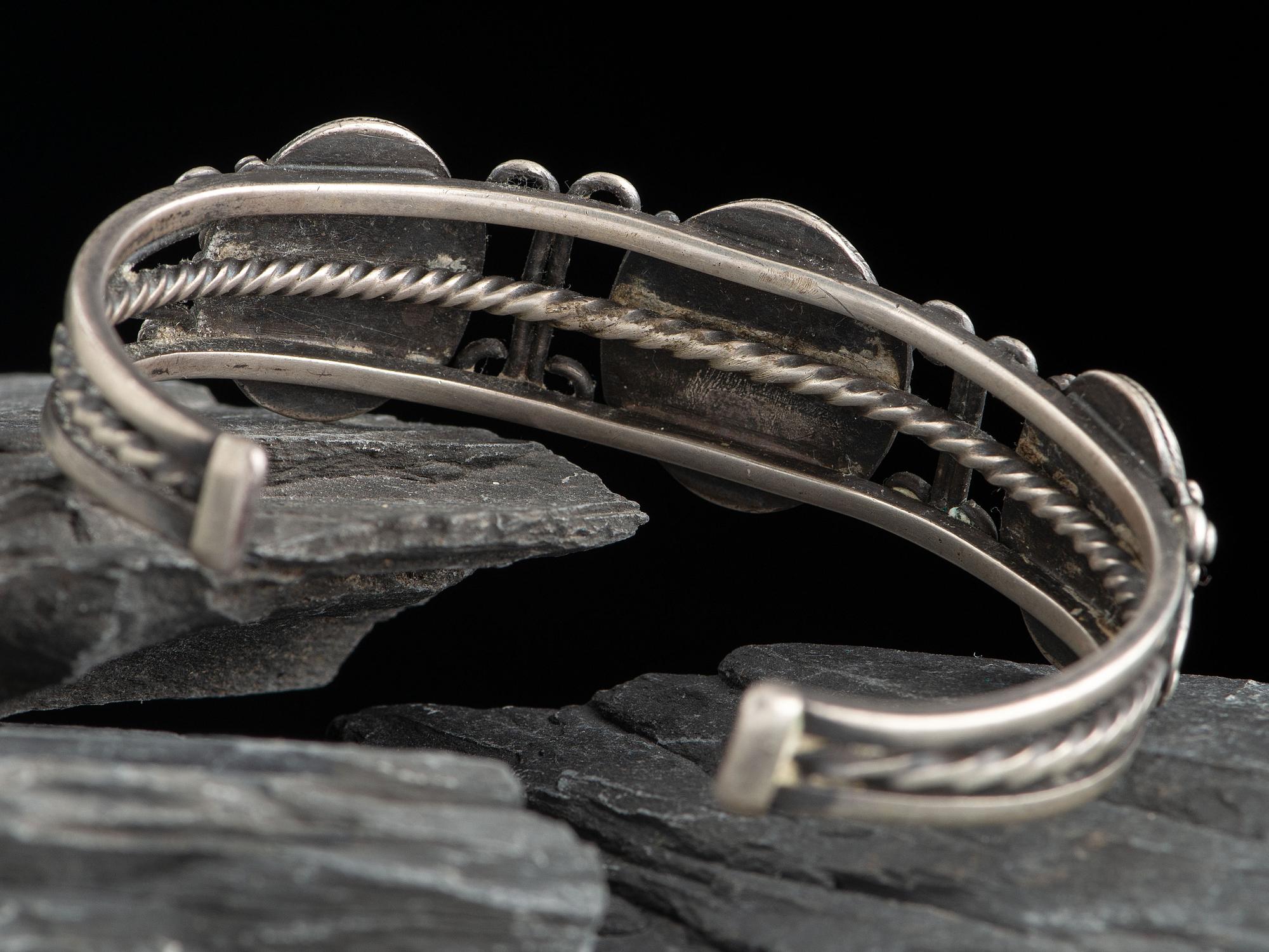 Navajo Silver and Turquoise Cuff Bracelet