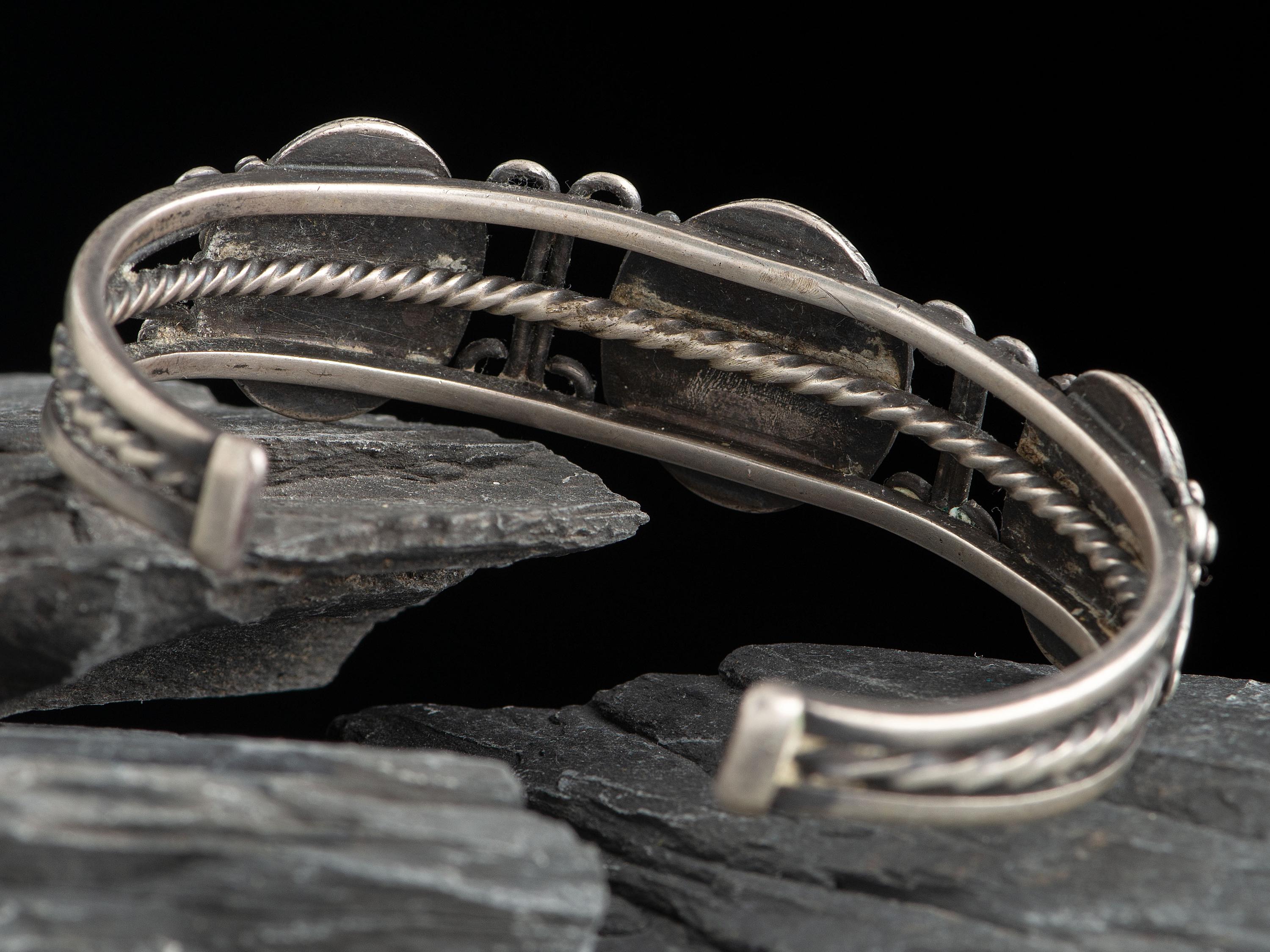 Navajo Silver and Turquoise Cuff Bracelet