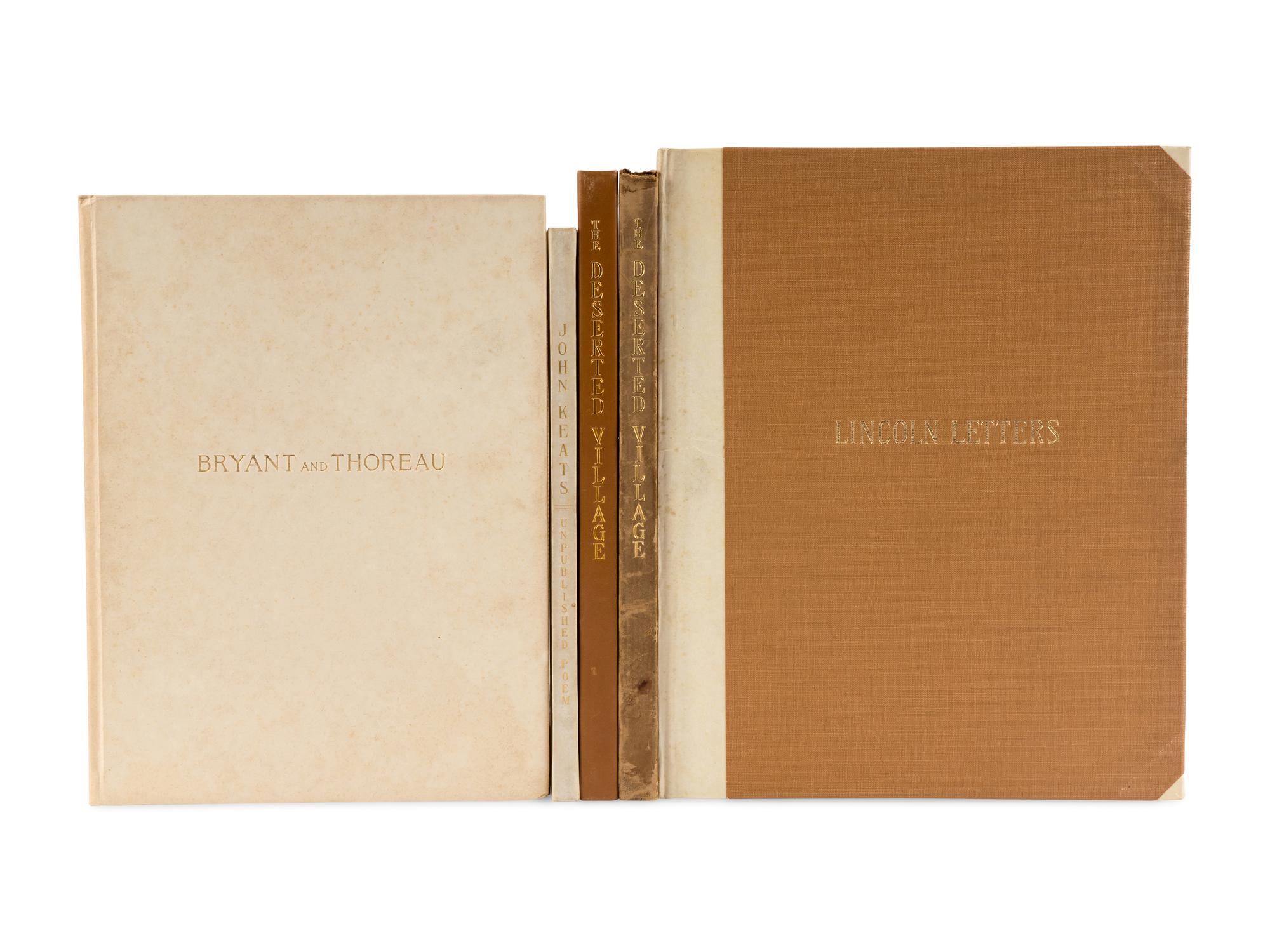 [BIBLIOPHILE SOCIETY]. A group of 5 works published by the Bibliophile Society, comprising: