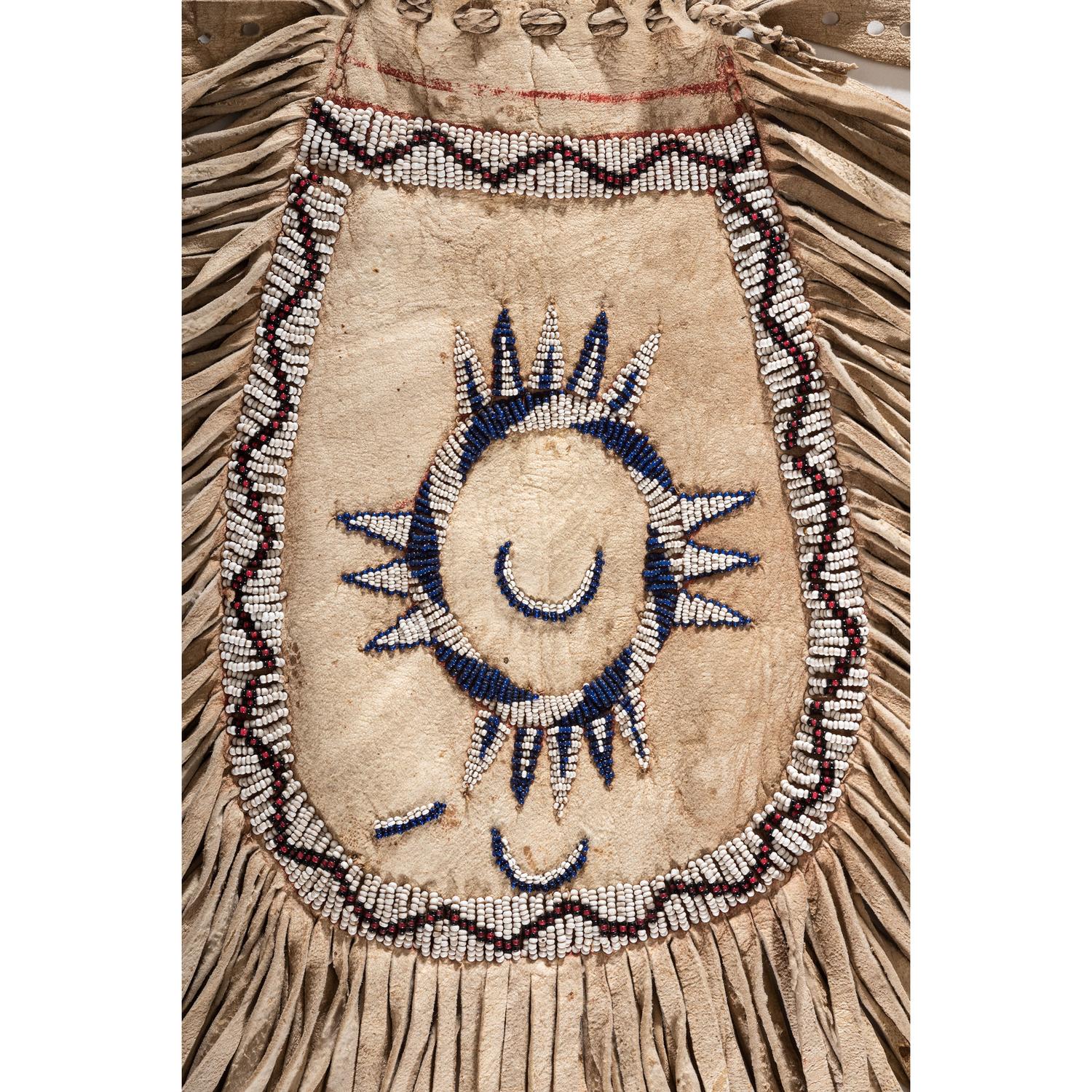 Apache Beaded Hide Bag