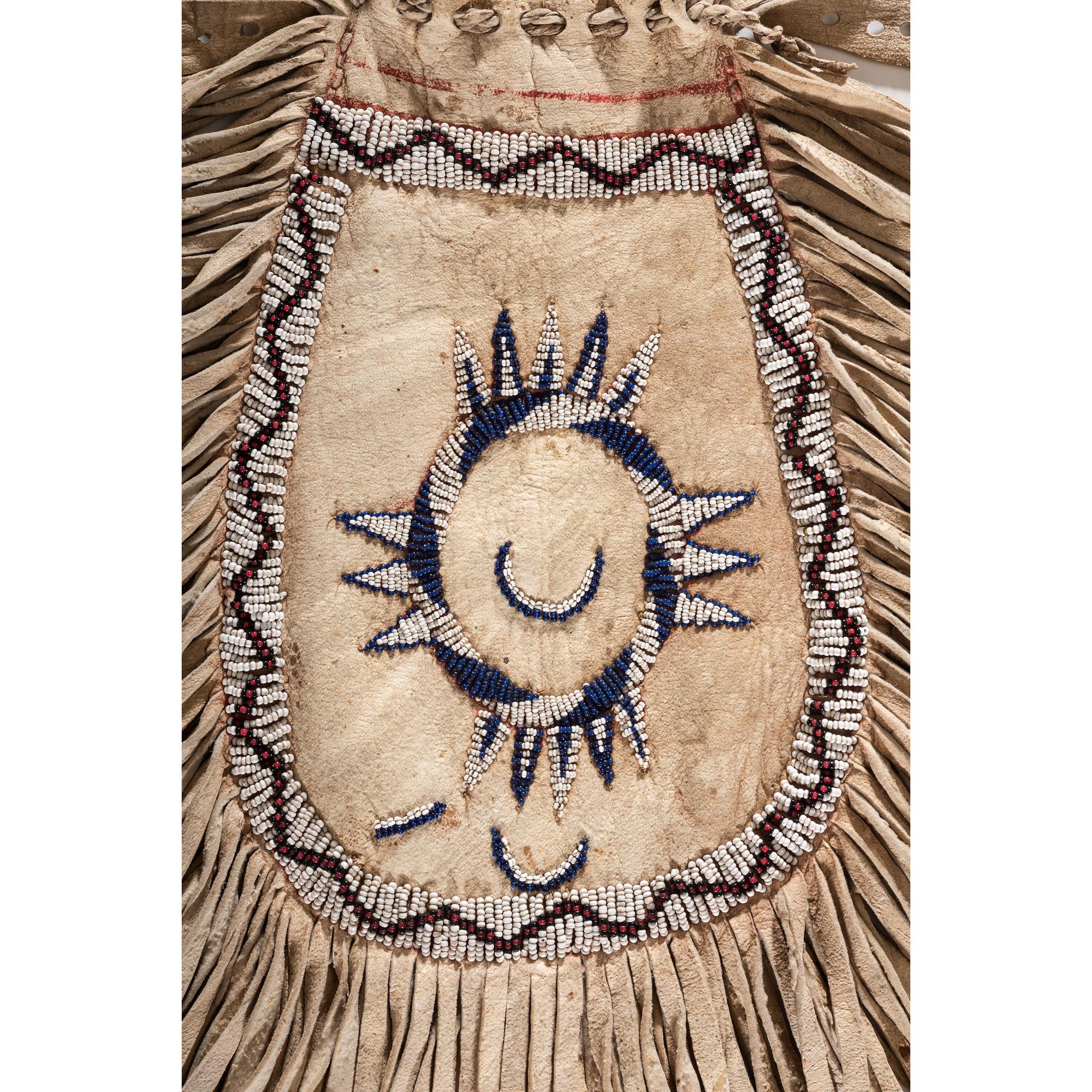 Apache Beaded Hide Bag