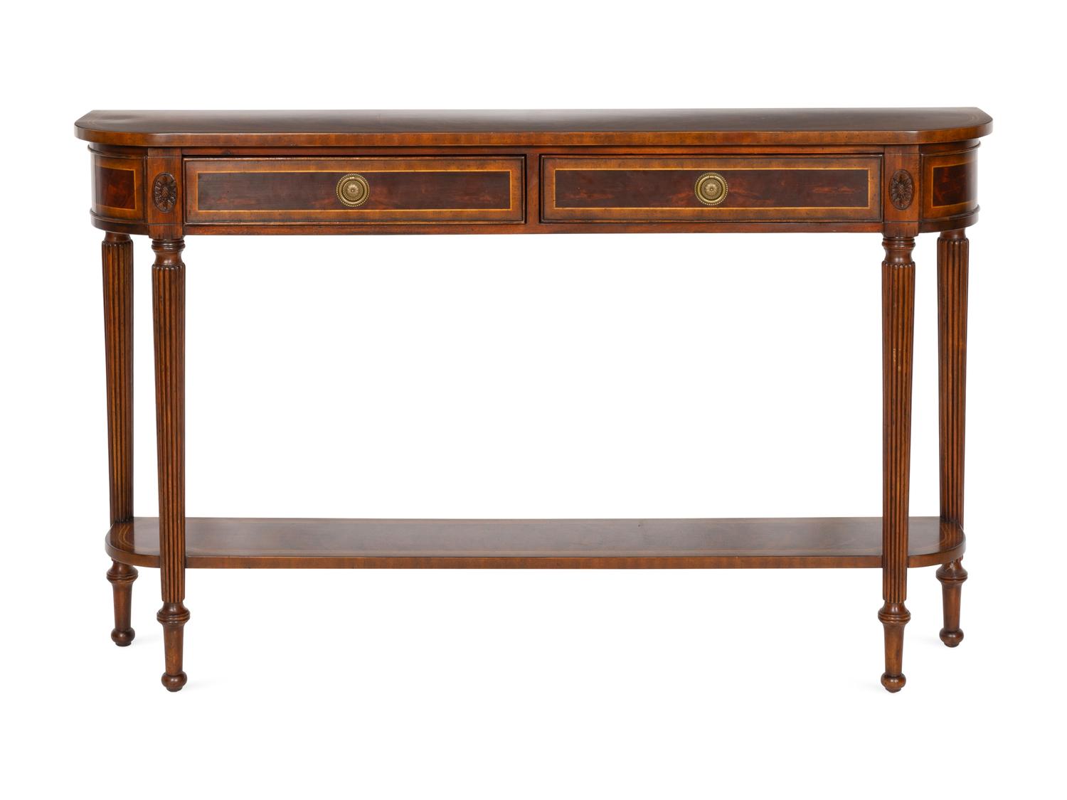 A George III Style Inlaid Mahogany Side Table