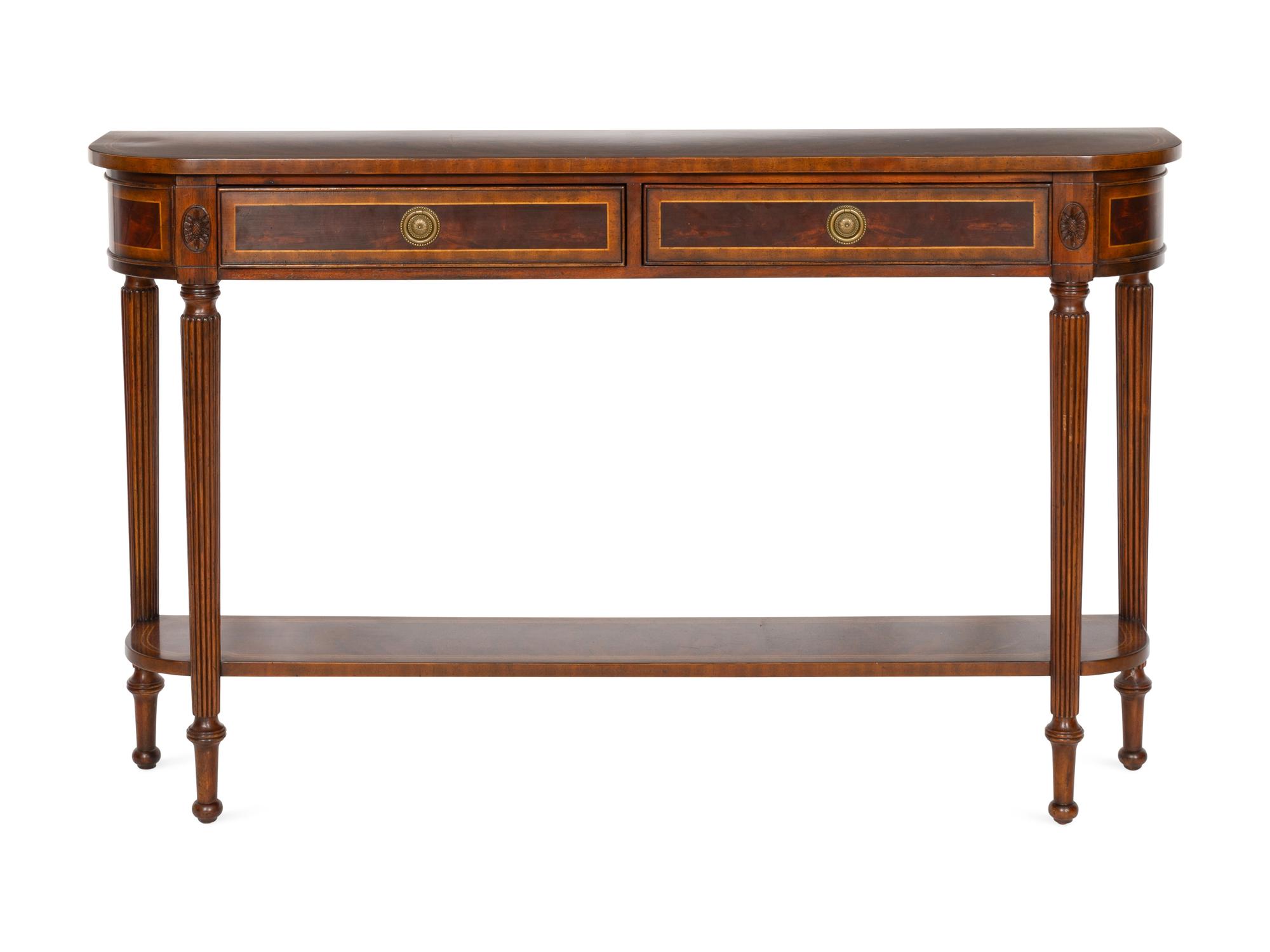 A George III Style Inlaid Mahogany Side Table