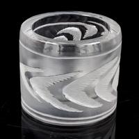 A Lalique Molded and Frosted Glass Vase Height 4 3/4 x diameter 5 1/2 inches. — SECOND HALF 20TH CENTURY