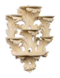 A Pair of Northern European Cream-Painted Brackets