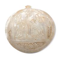 Five Continental Carved Shell Articles of Religious Interest