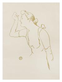 Henri de Toulouse-Lautrec, (French, 1864-1901), Paula Brebion (from Le Cafe Concert), 1893