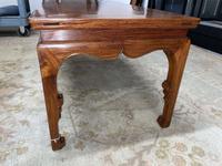 A Chinese Ming dynasty style carved hardwood low table 明式硬木矮方桌