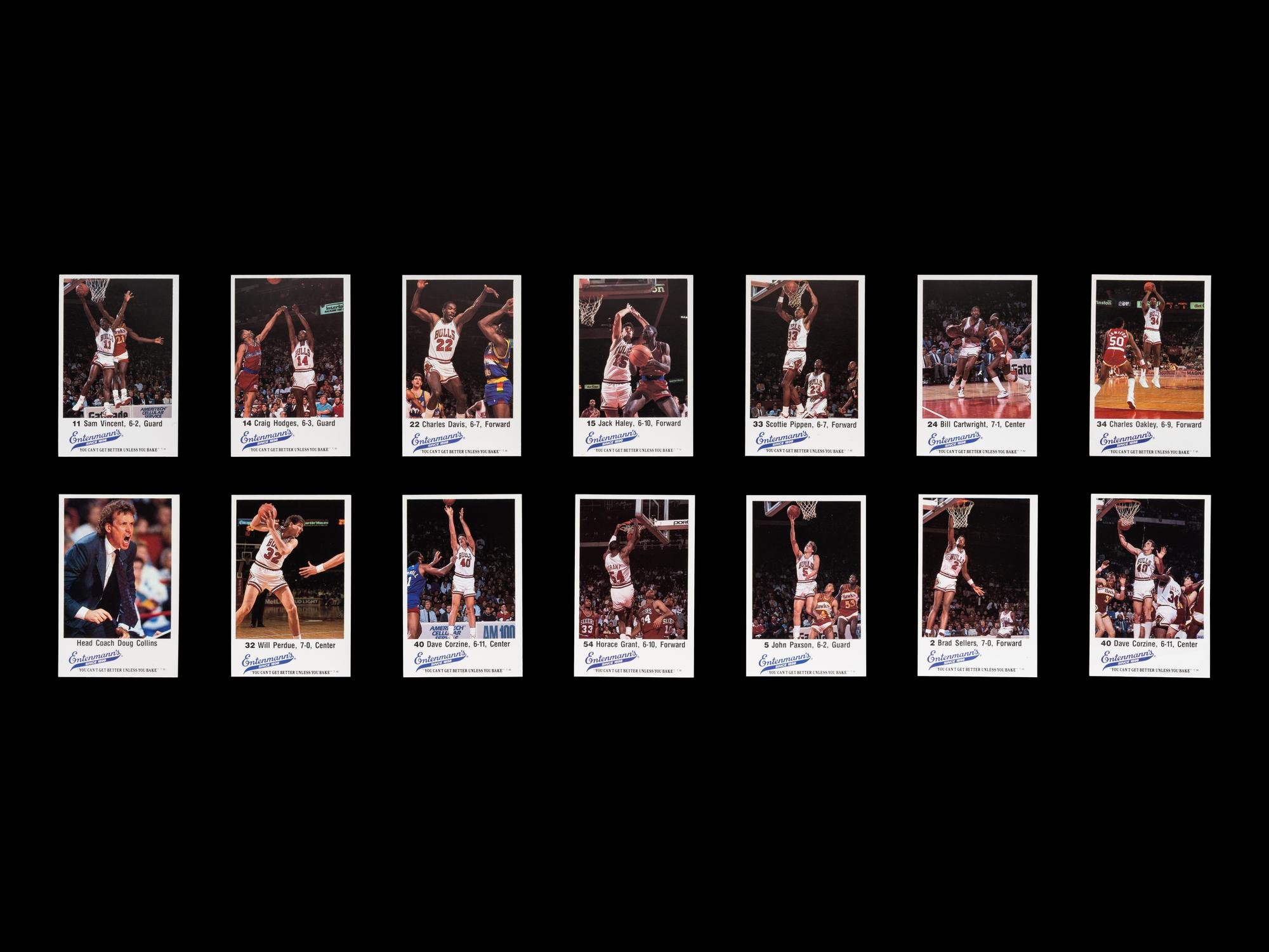 A Complete Set of 1988 Entenmann's Chicago Bulls Basketball Cards (Including a BGS 9 MINT Michael Jordan)