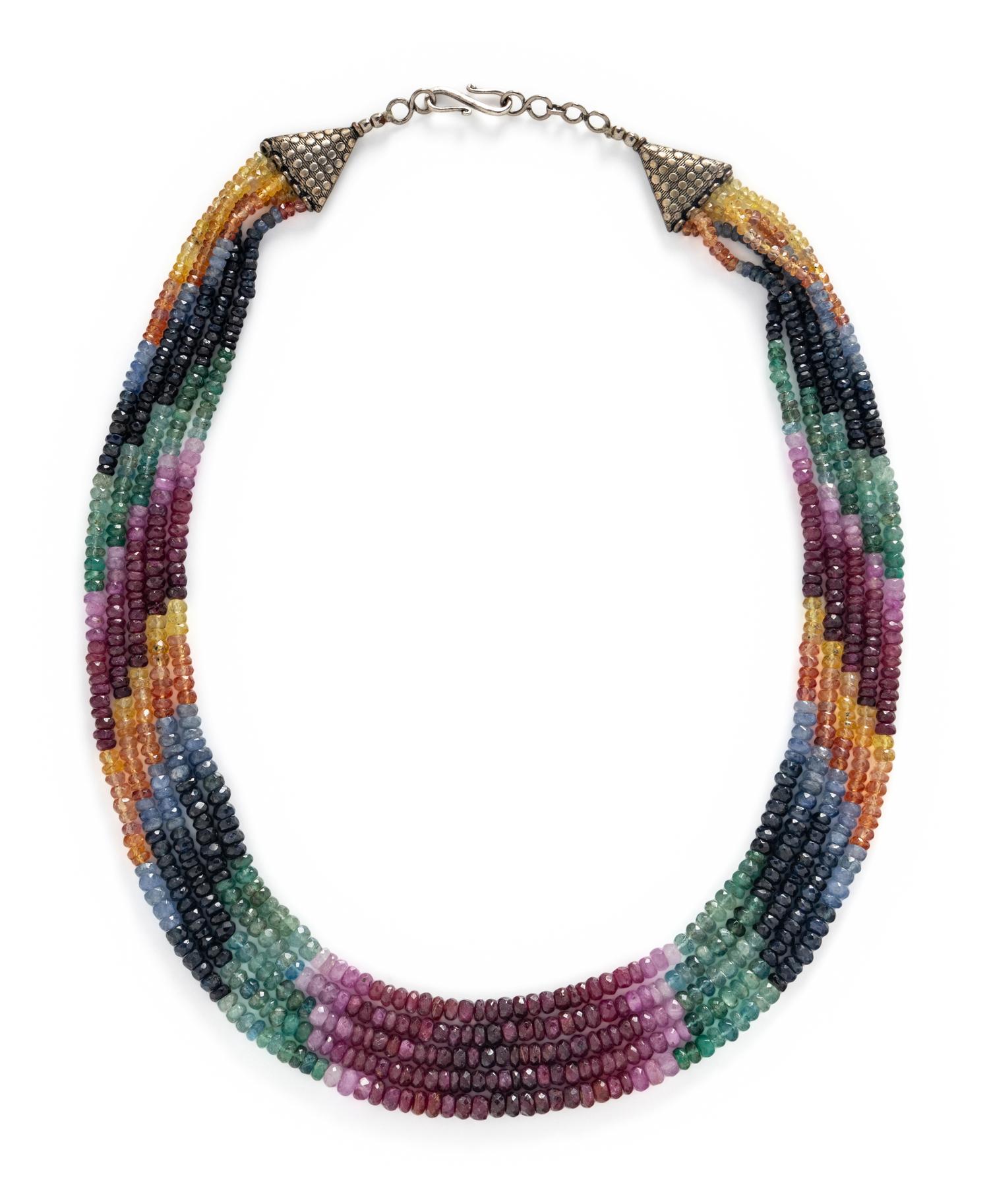 MULTICOLOR SAPPHIRE NECKLACE