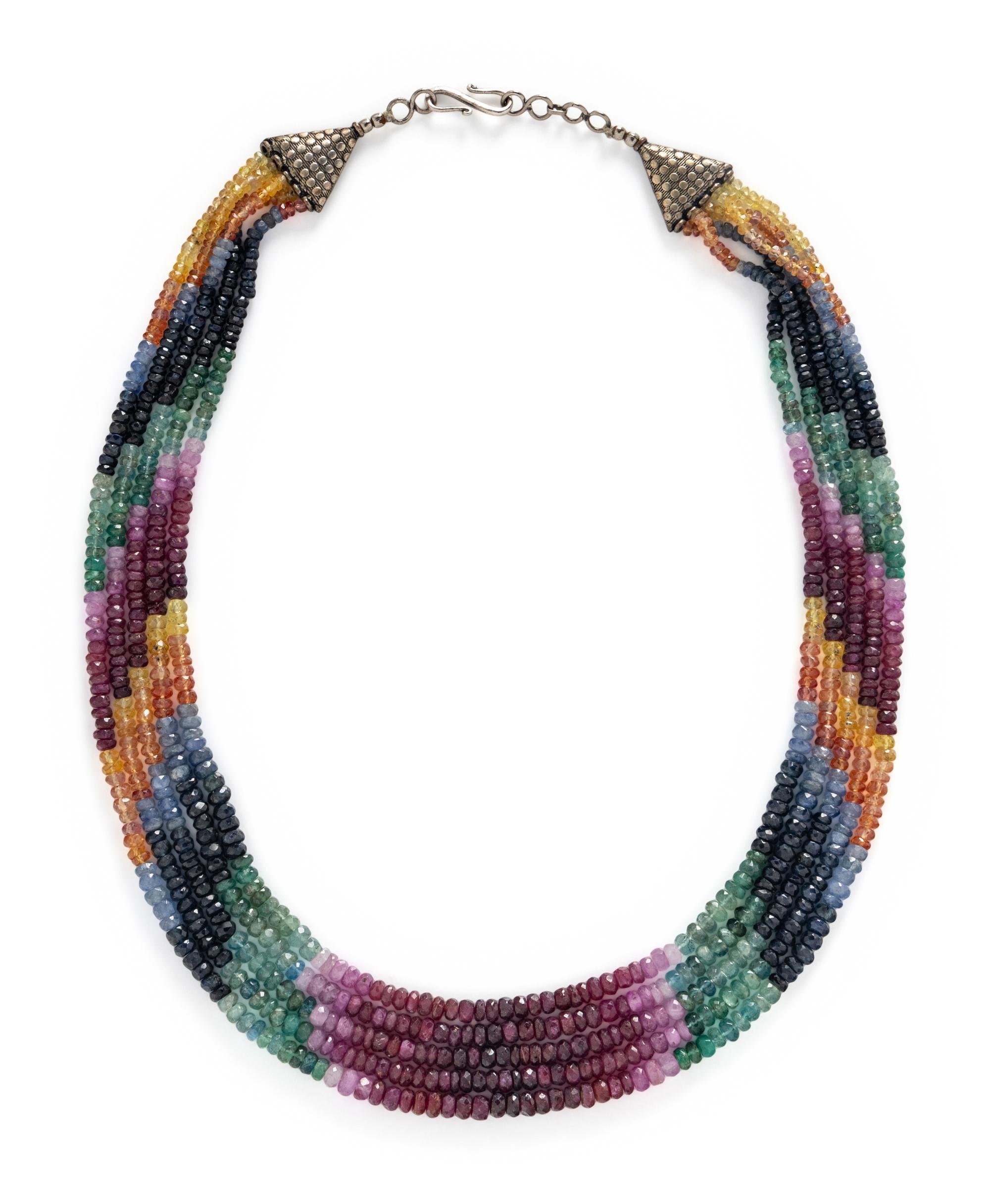 MULTICOLOR SAPPHIRE NECKLACE