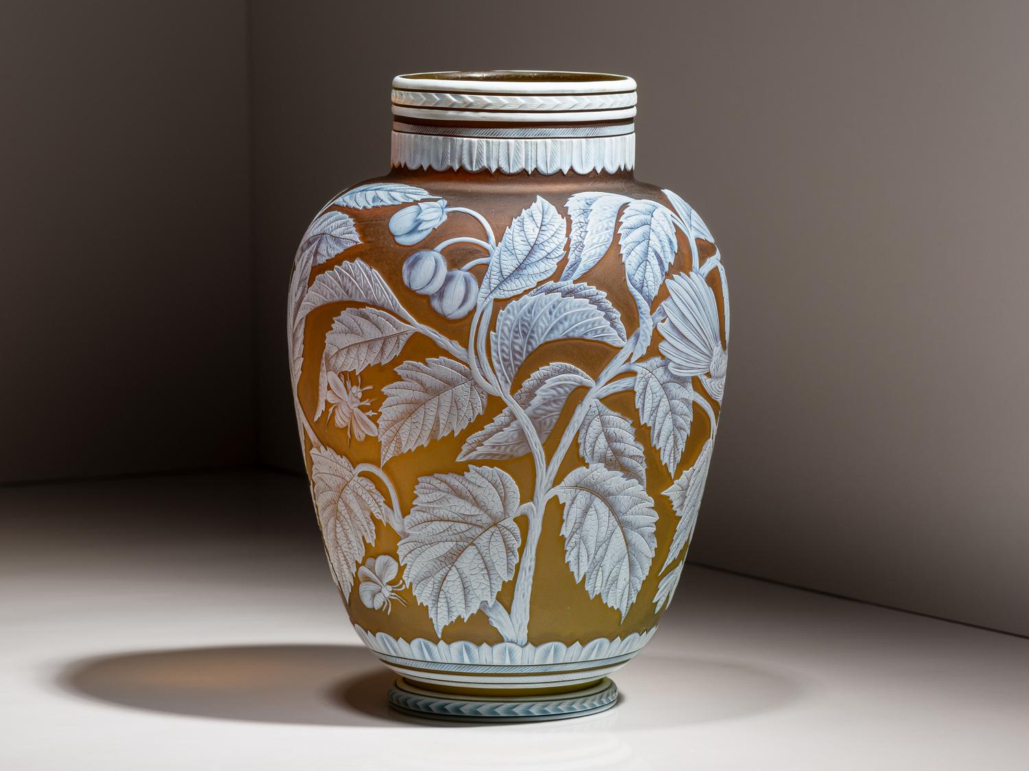 A Thomas Webb and Sons Cameo Glass Vase