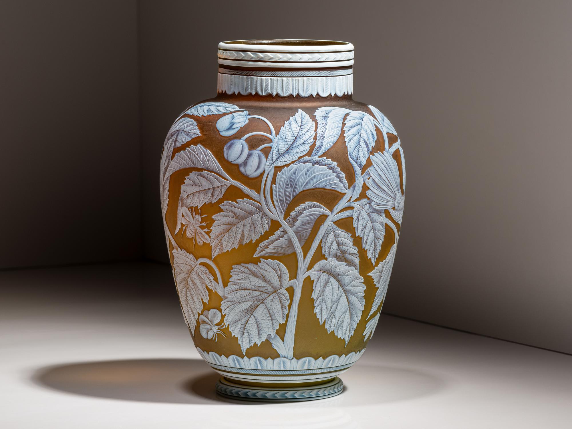 A Thomas Webb and Sons Cameo Glass Vase