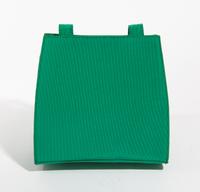 A Gianni Versace Green Silk Shoulder Bag, 8" x 8" x 3"; Strap drop: 19.5".
