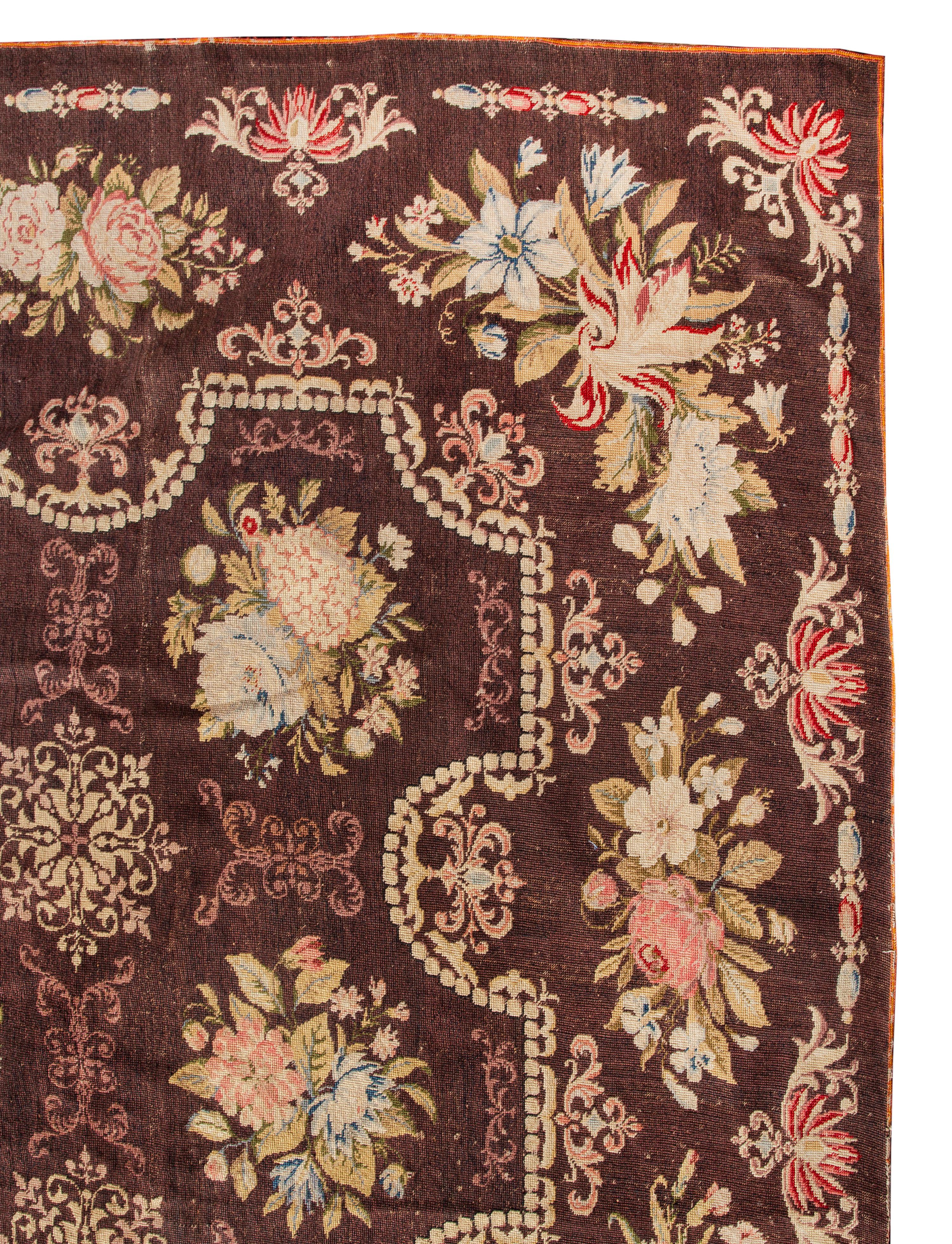 An English Needlepoint Wool Carpet