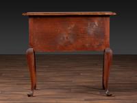 A Queen Anne Cherrywood and Maple Pad Foot Dressing Table