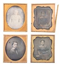 [EARLY PHOTOGRAPHY]. A group of 24 daguerreotype portraits of children and young adults, including: