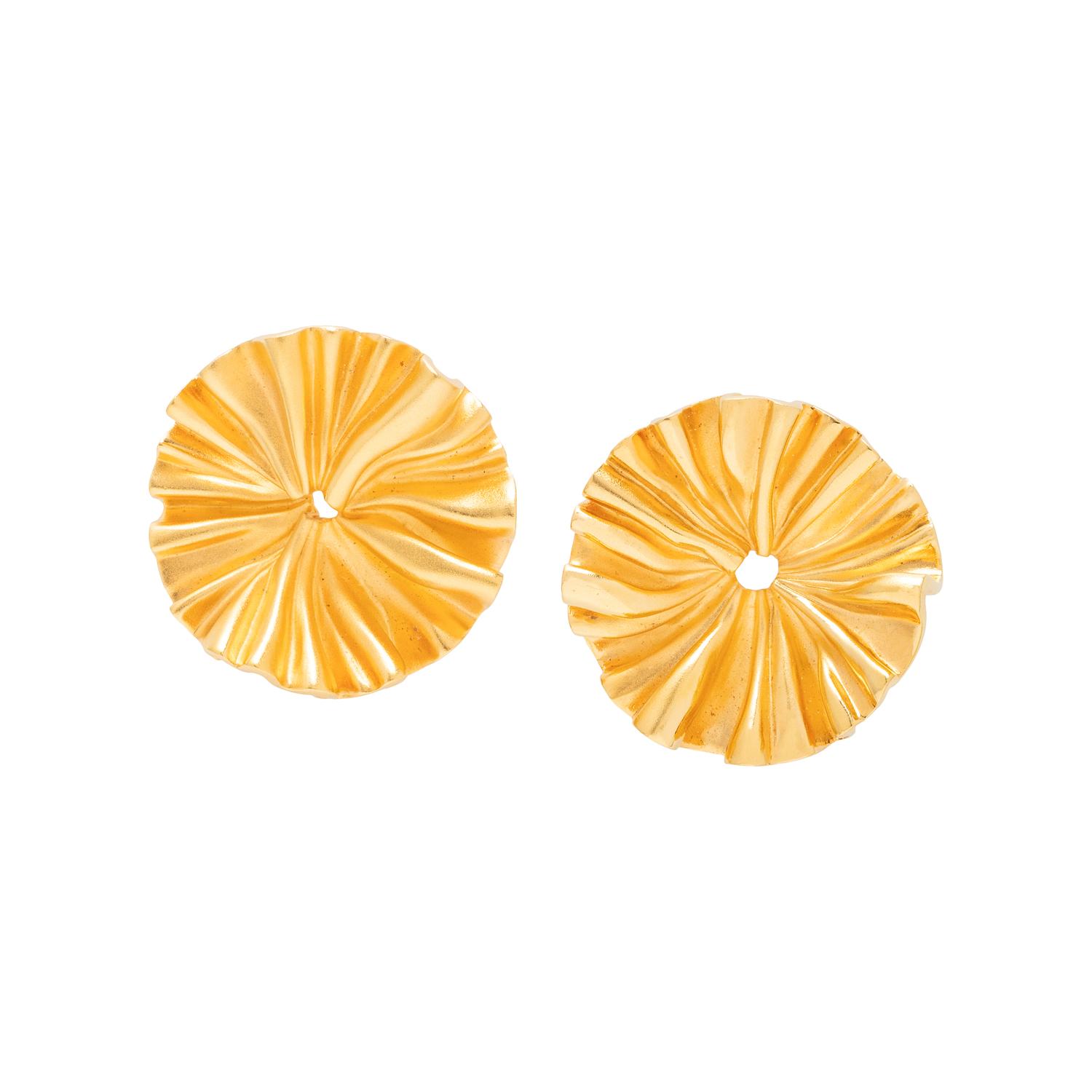 JAR, ALUMINUM 'COL PLISSÉ' EARRINGS