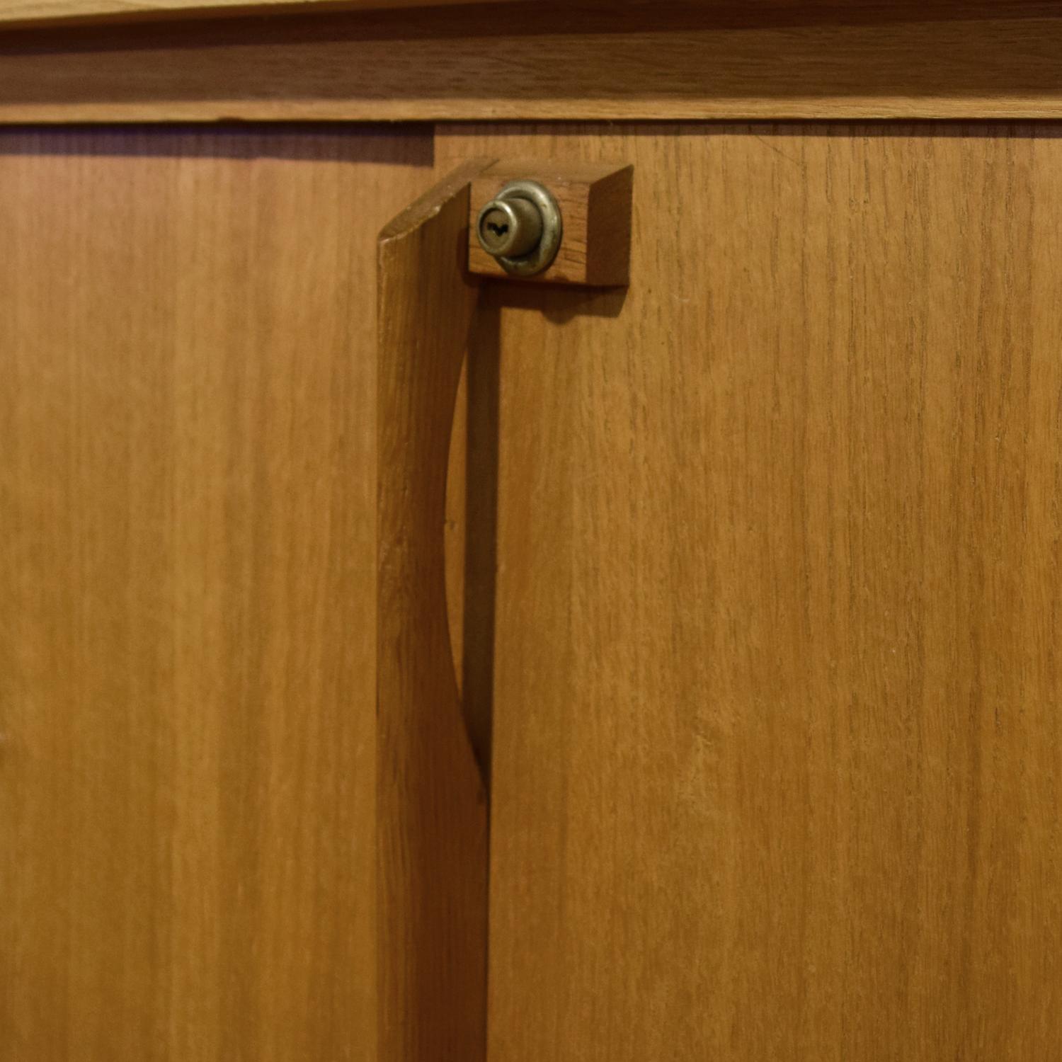 A Mid-Century Two-Tier Wood Cabinet 89" W x 17" D x 84.5" H — France, Mid-20th Century