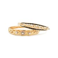 COLLECTION OF YELLOW GOLD AND DIAMOND BANGLE BRACELETS