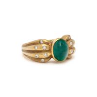 EMERALD AND DIAMOND RING